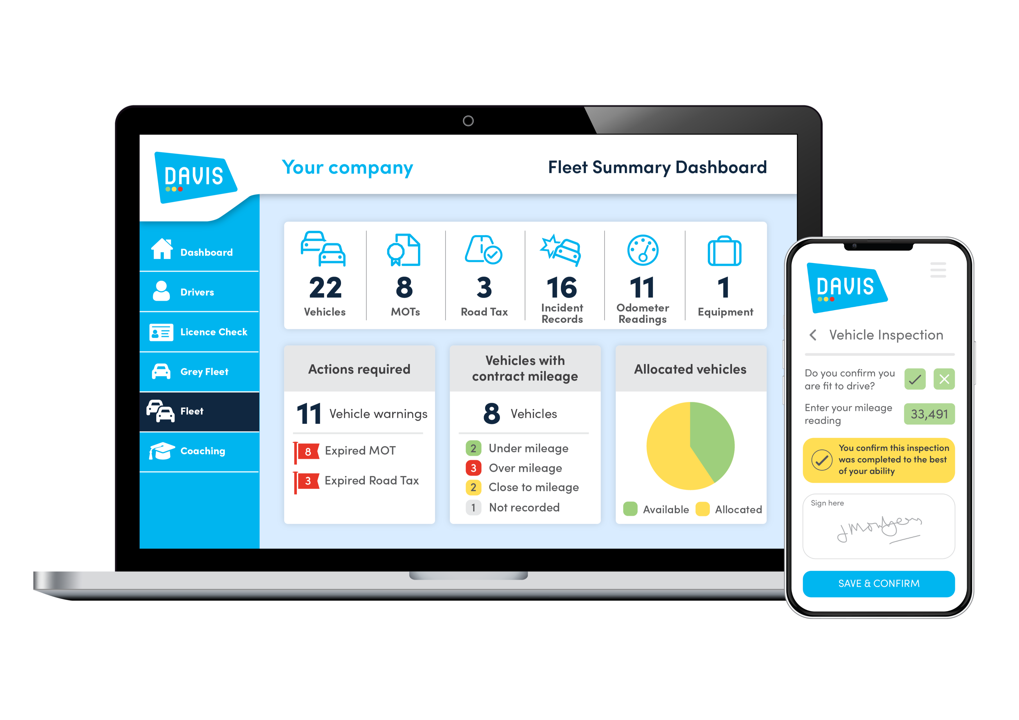 Fleet dashboard and app